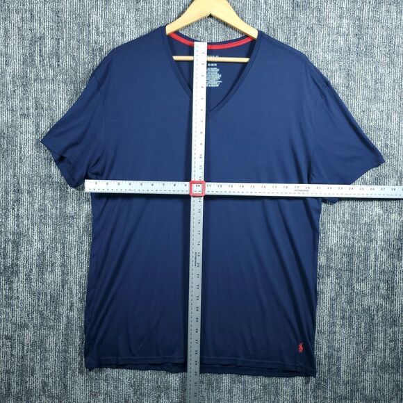 Polo Ralph Lauren Men's V-Neck T-Shirt XL Classic Navy Blue - Picture 7 of 13